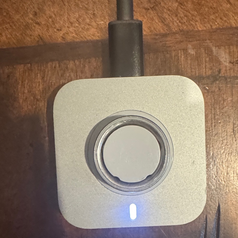 Oura Silver Charging Dock & size 8 ring